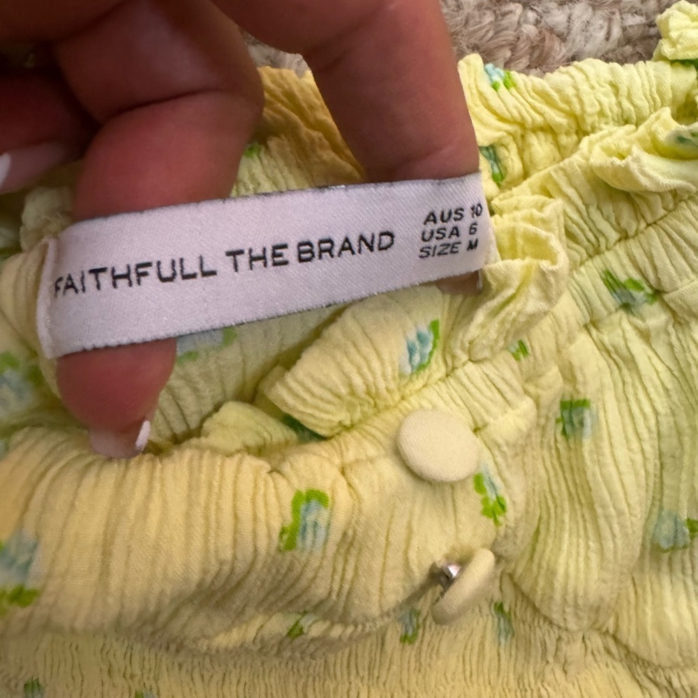 Faithfull the Brand Yellow Long Sleeve Sundress. D49 - Picture 15 of 15